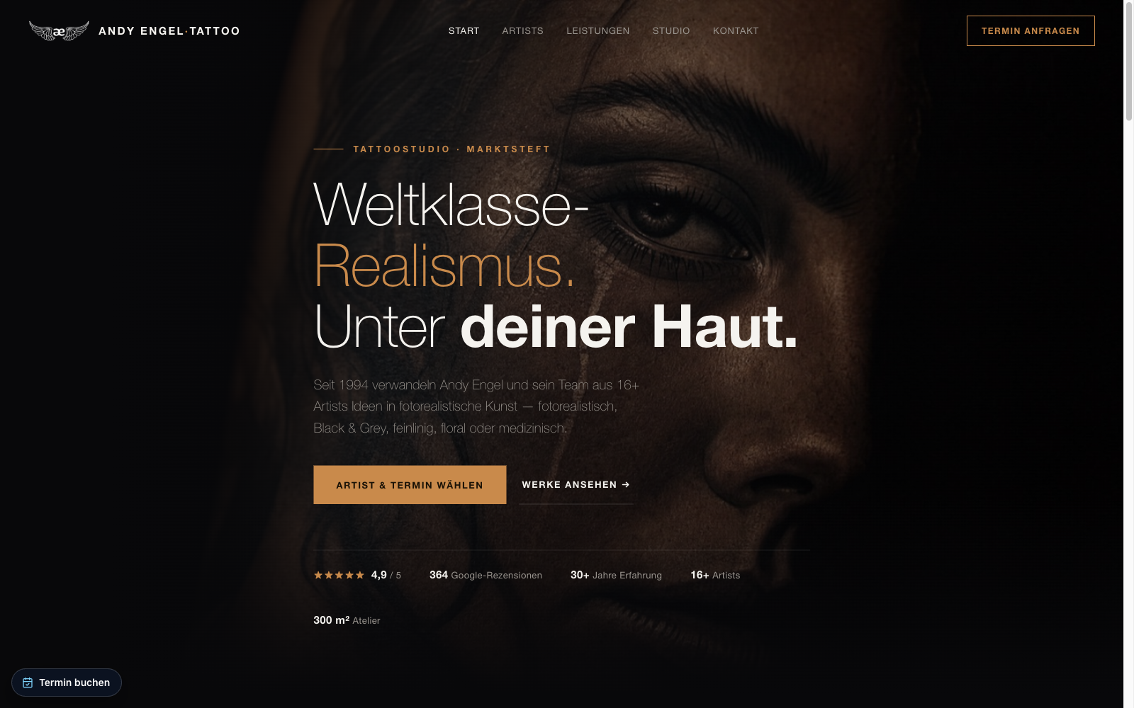 Andy Engel Tattoo — website by RAVARO