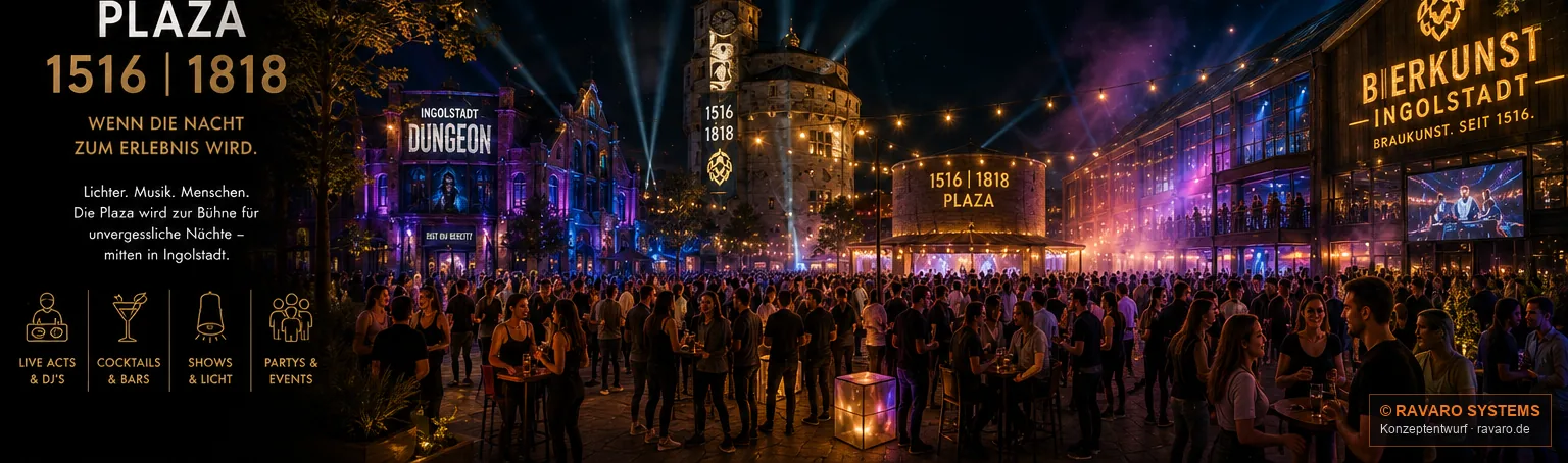 1516 | 1776 | 1818 Ingolstadt — A stage by night — the same square, a different state