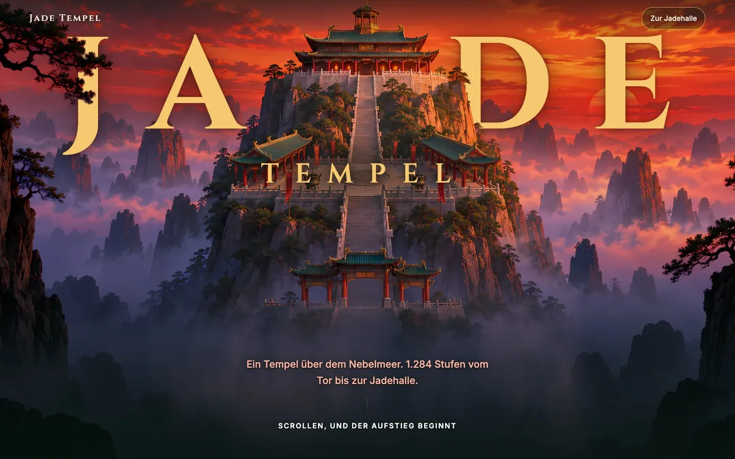 Jade Tempel — concept website by RAVARO