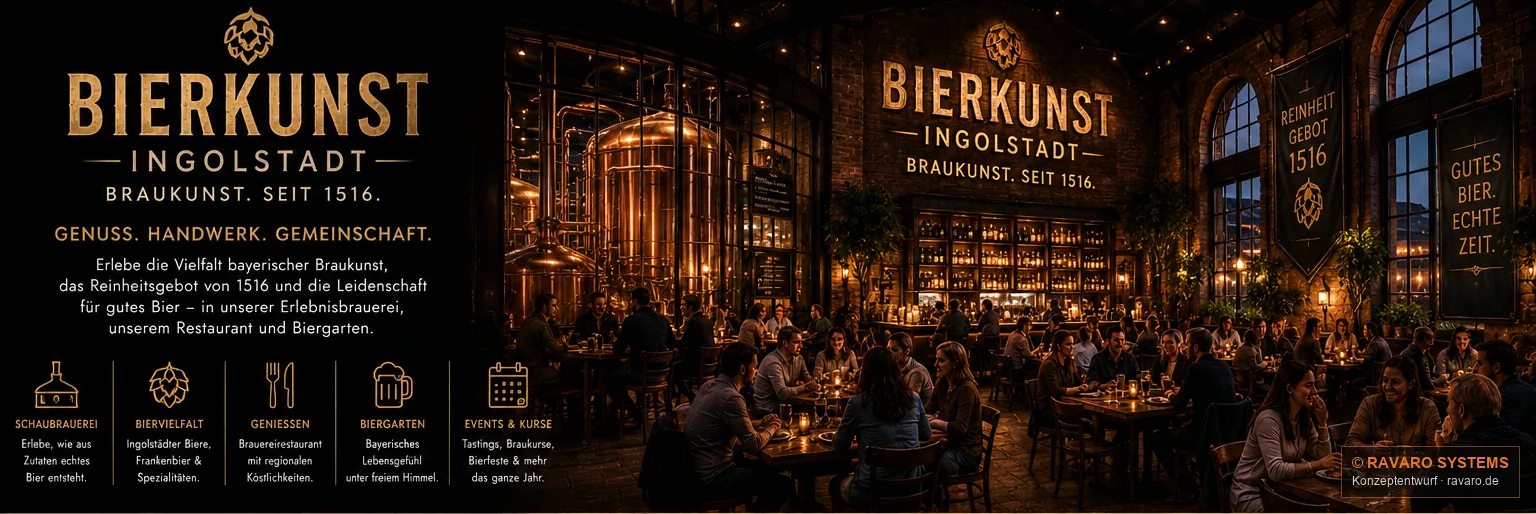 1516 | 1776 | 1818 Ingolstadt — Show brewery and brewery restaurant under one roof