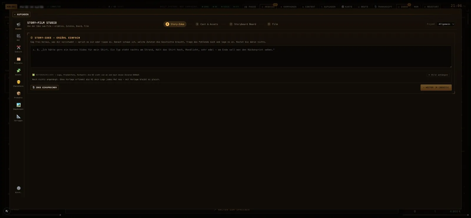 NEXUS Story-Film studio — idea to storyboard to film