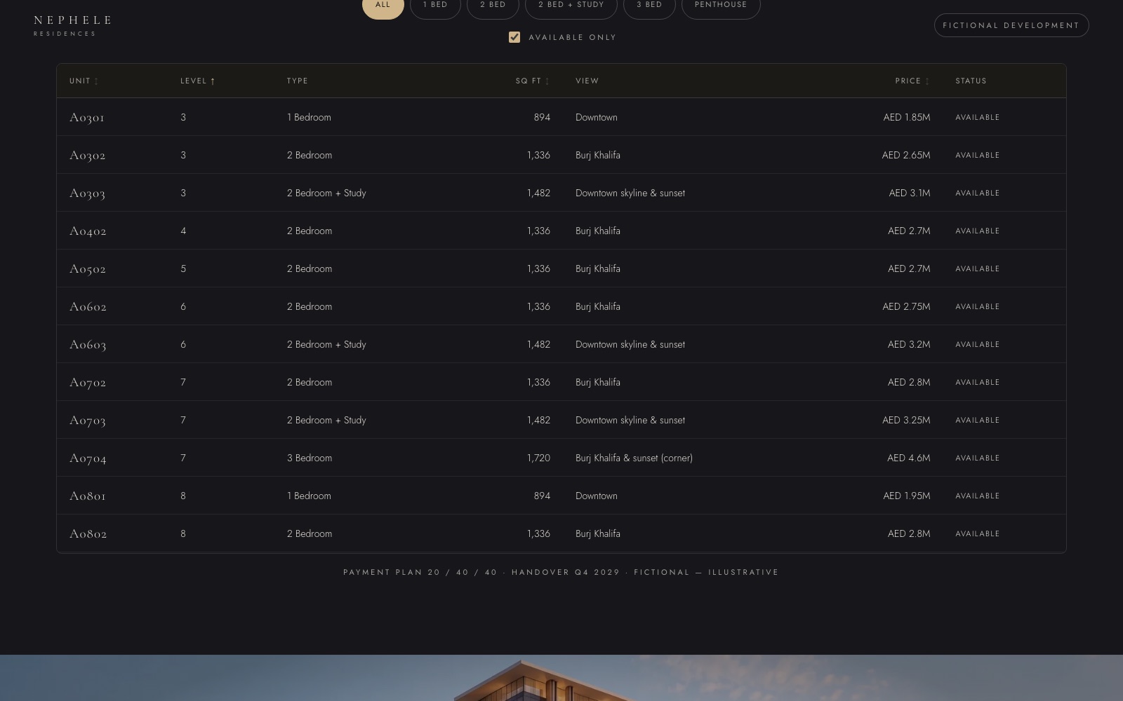 NEPHELE Residences — Real estate · Dubai