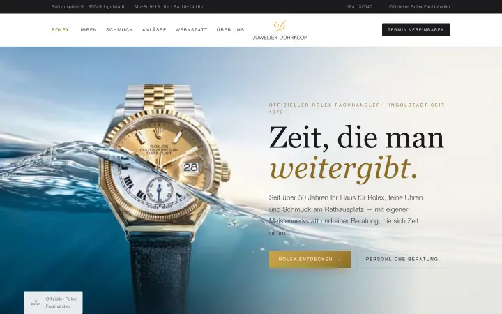 Entwurf für Juwelier Dührkoop