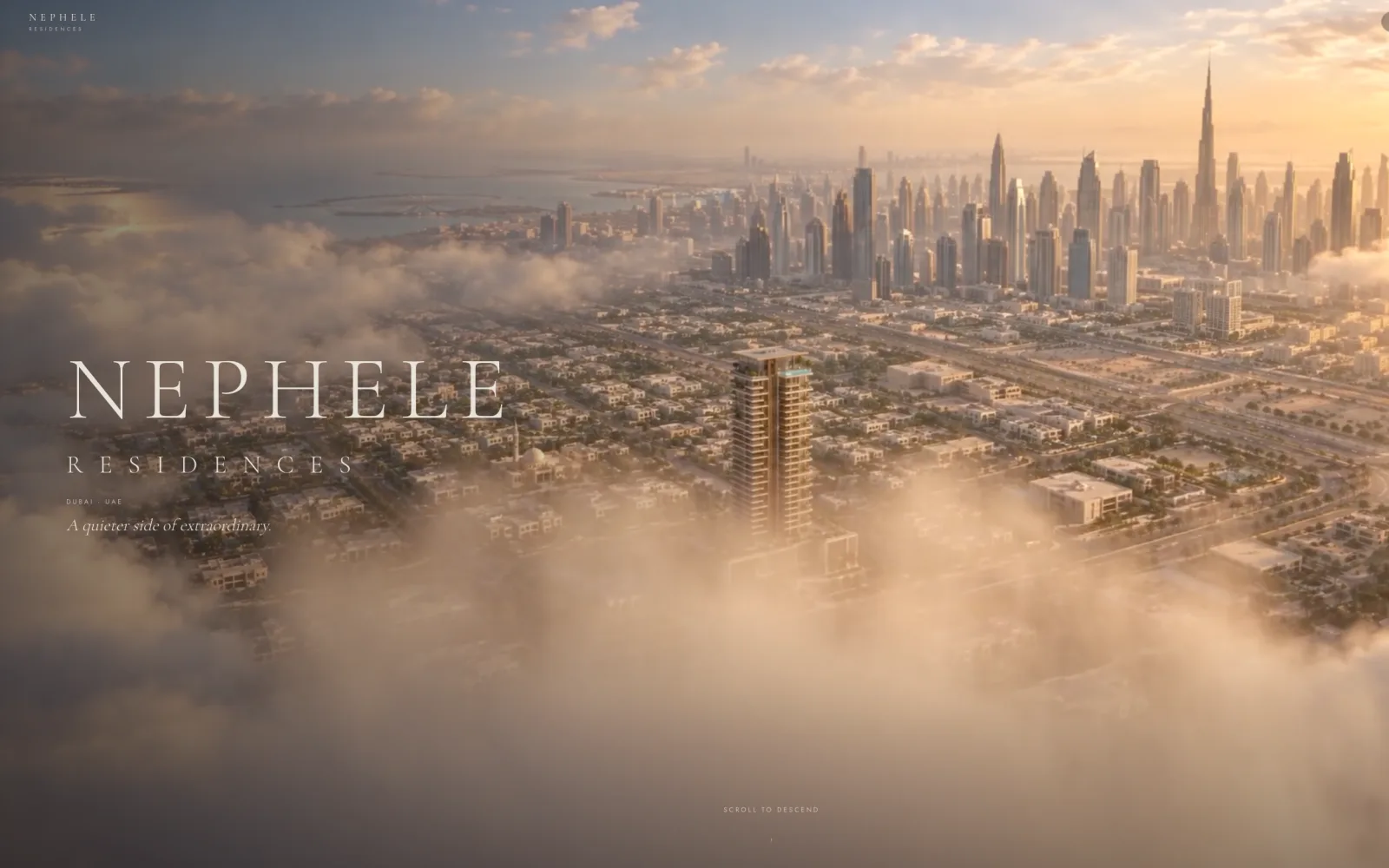 NEPHELE Residences — concept website by RAVARO