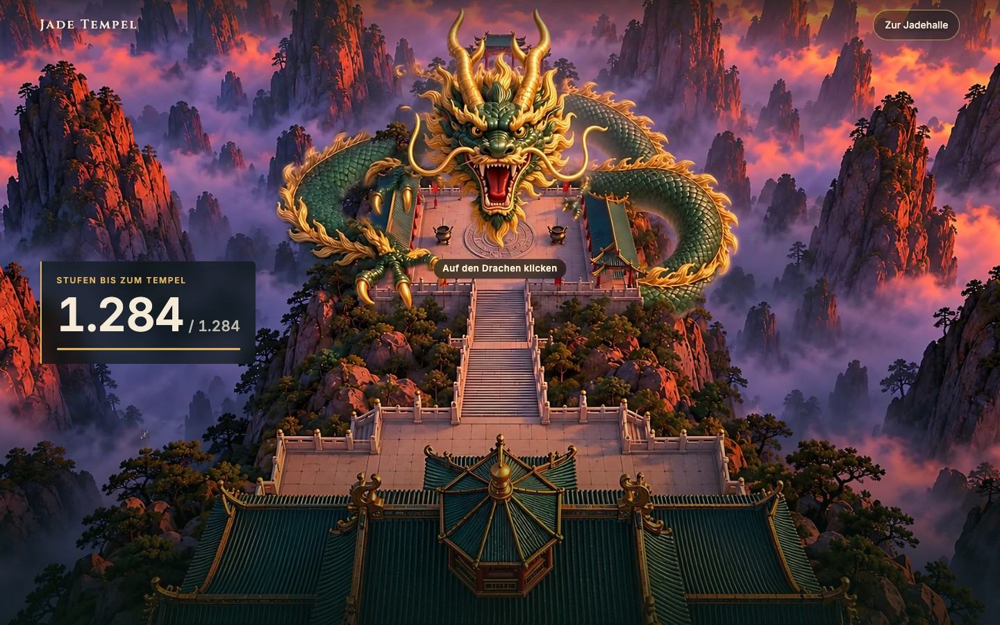 Jade Tempel — After the storm: the dragon sits on the temple, waiting for the click